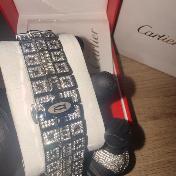 Cartier Silver and White Diamond Watch VVS - Picture 4 of 6